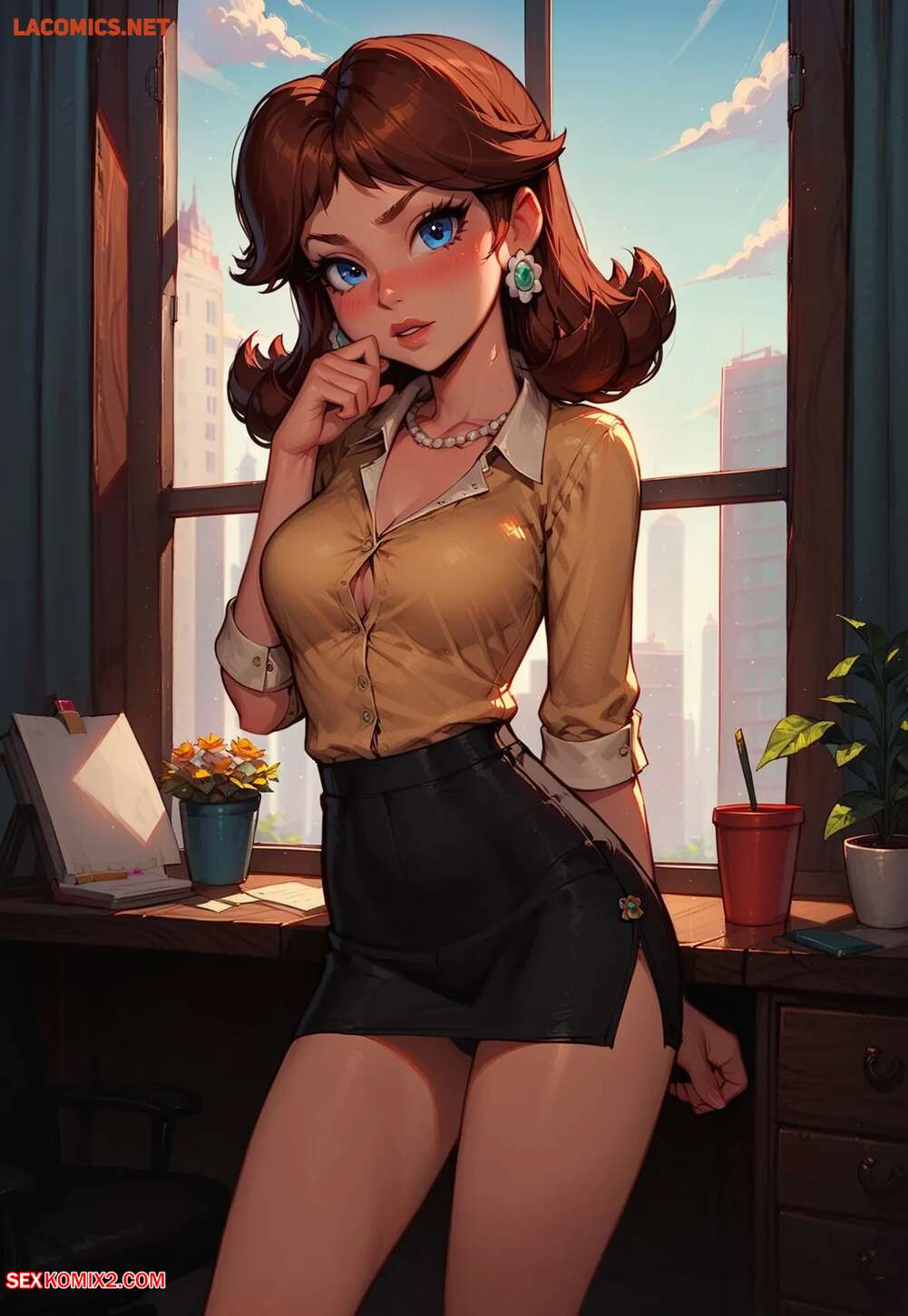 Porn comic A Day with Secretary Daisy. LowFireStudios