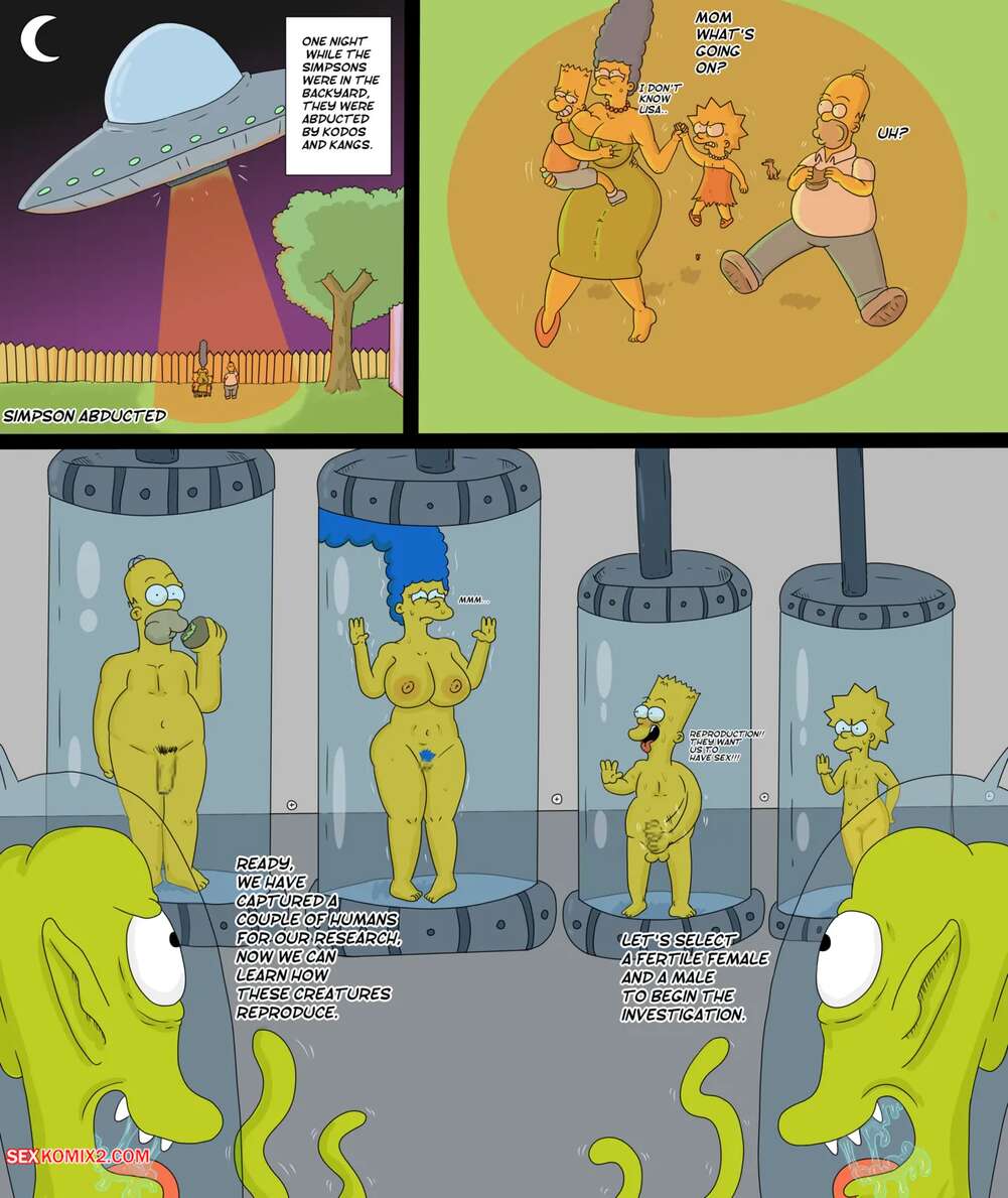 Porn comic Alien Abduction. The Simpsons. Marecattus