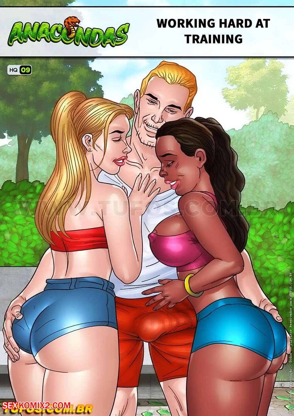 Porn comic Anacondas. Negroludos. Chapter 9. WC TF.