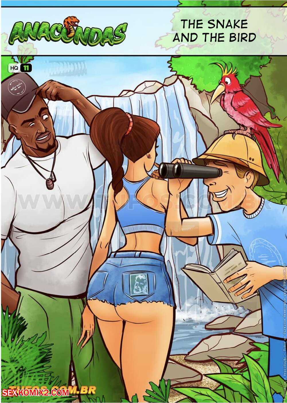 Porn comic Anacondas. Part 11. The snake and the bird. WC TF
