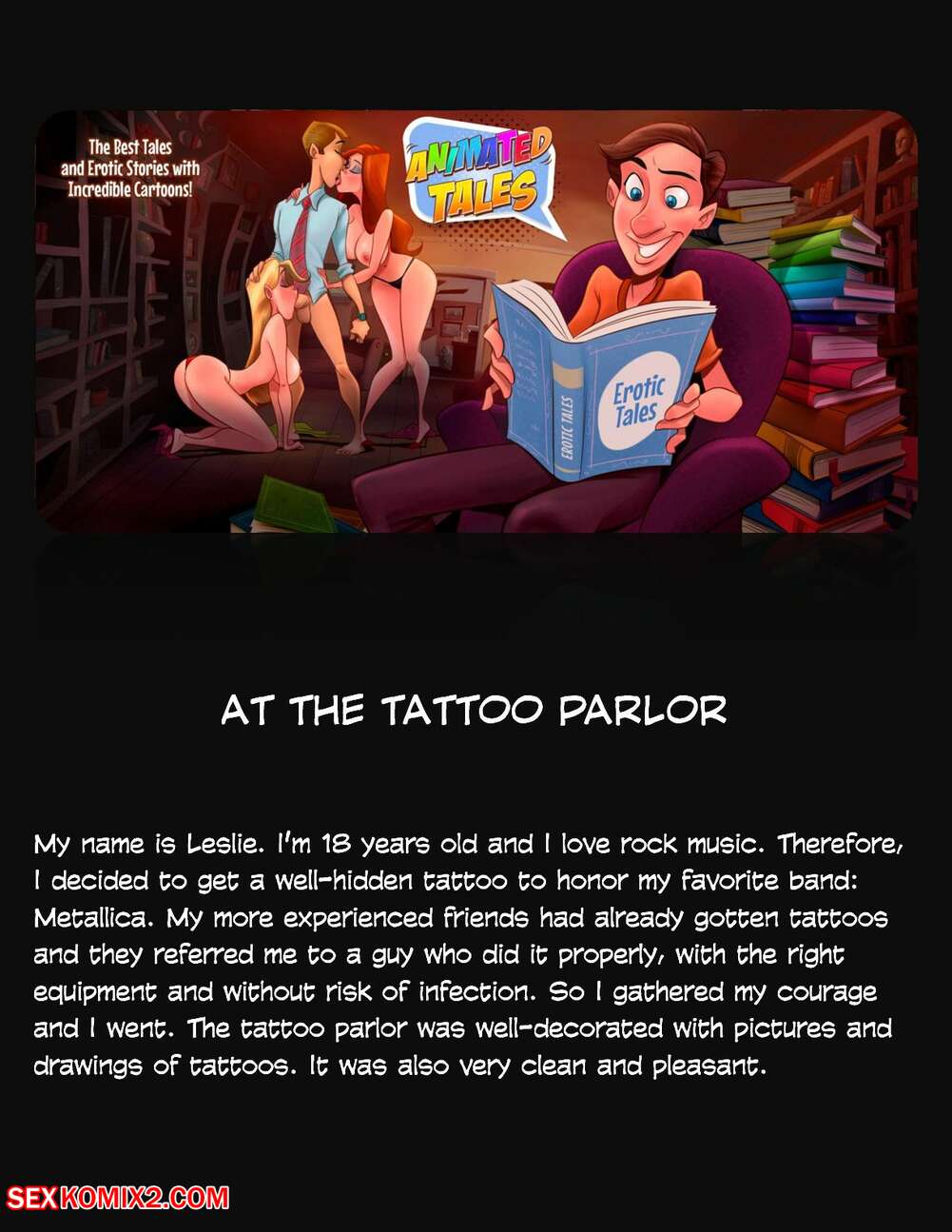 Porn comic Animated Tales. WC TF. AT THE TATTOO PARLOR