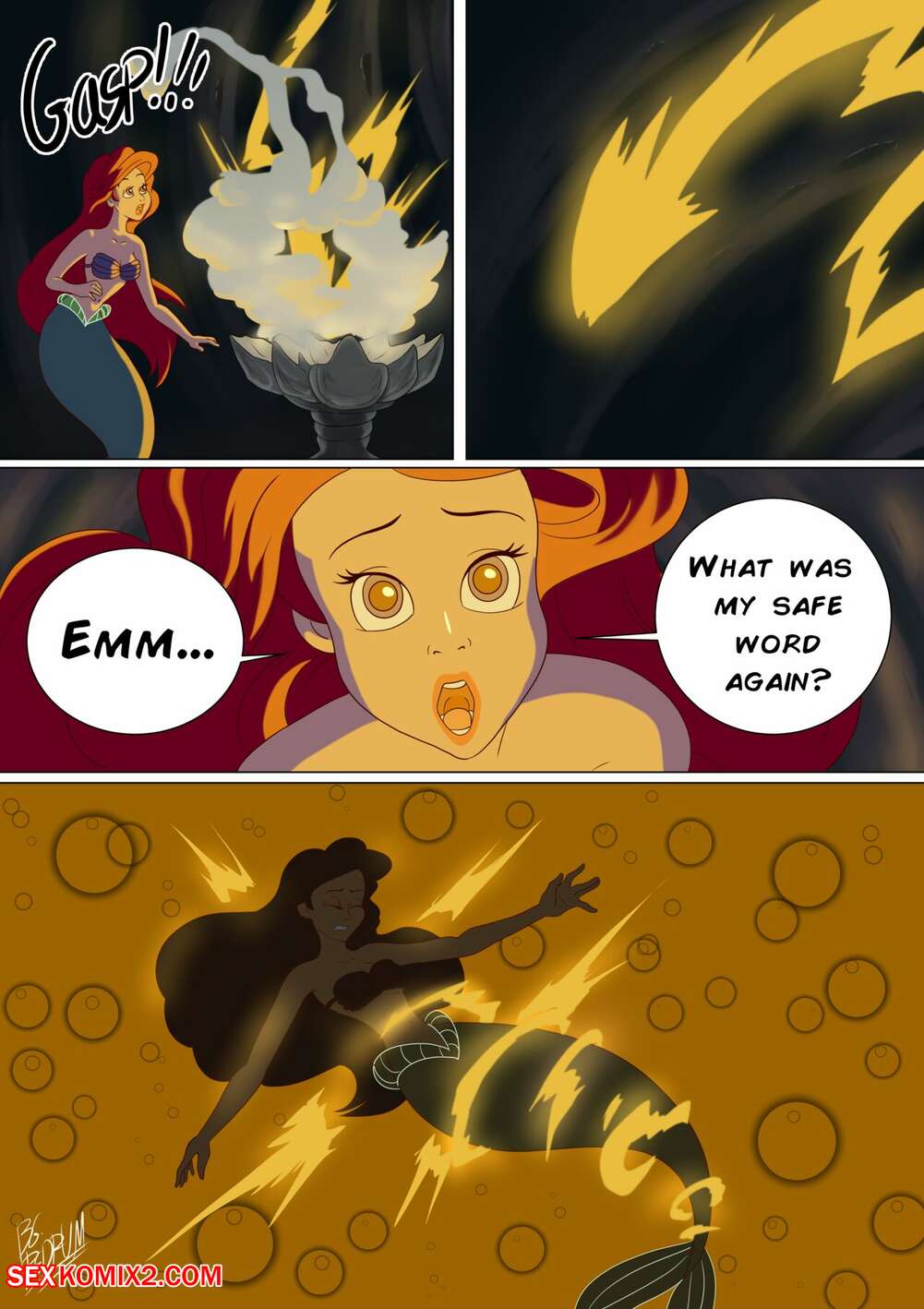Porn comic Ariels transformation. BGRedrum