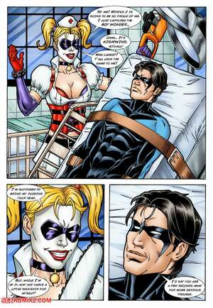 Porn comic Batman and Nightwing discipline Harley. Chapter 1. Leandro Comics.