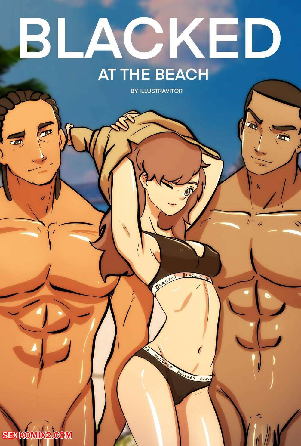 Porn comic Blacked at the Beach. Illustravitor
