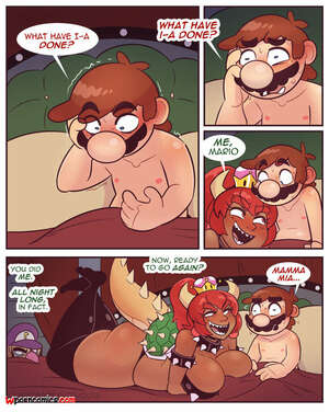 Porn comic Bowsette x Mario. Cobatsart