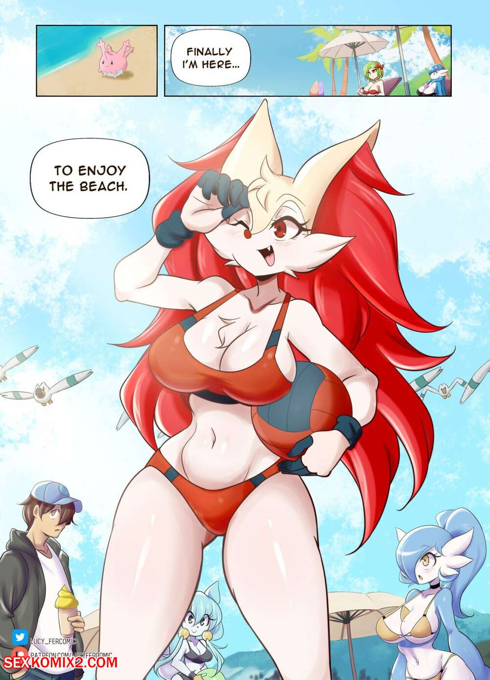 Porn comic Bray Beach. Pokemon. Lucyfer comic