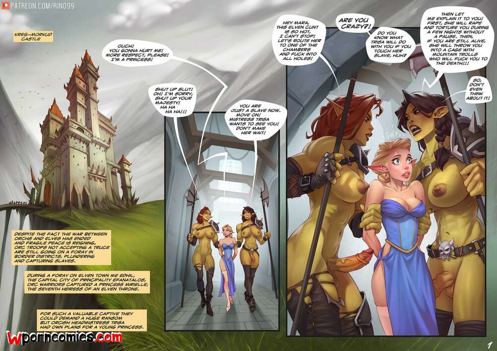 Porn comic Captive Of The Orcs. Female. Chapter 1. Rino99.