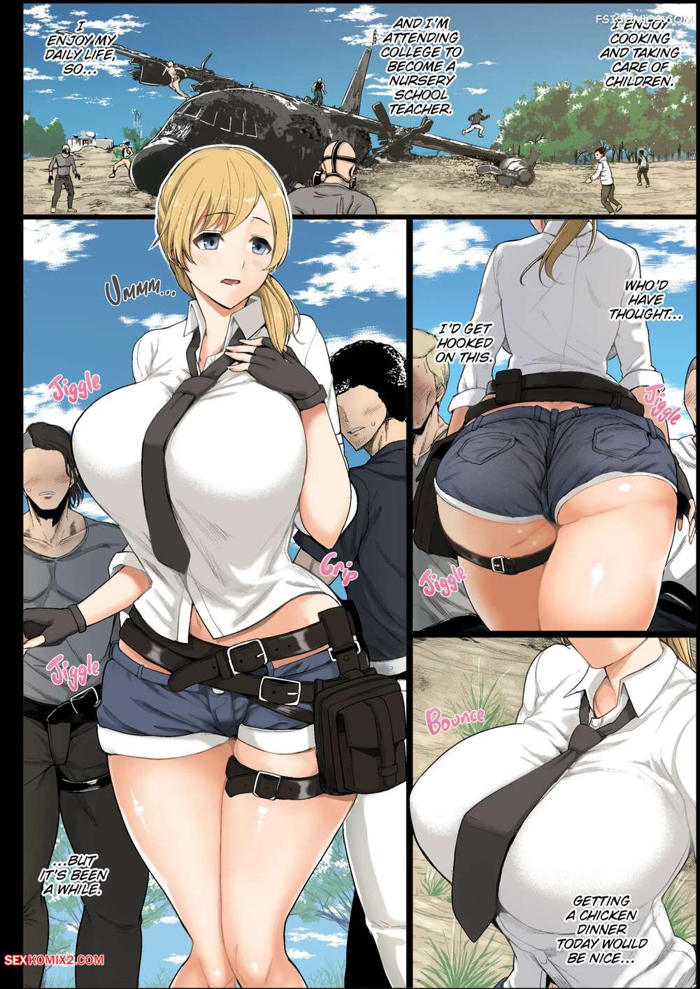 Porn comic College Girl Wins a Lewd Chicken Dinner. Shimantogawa
