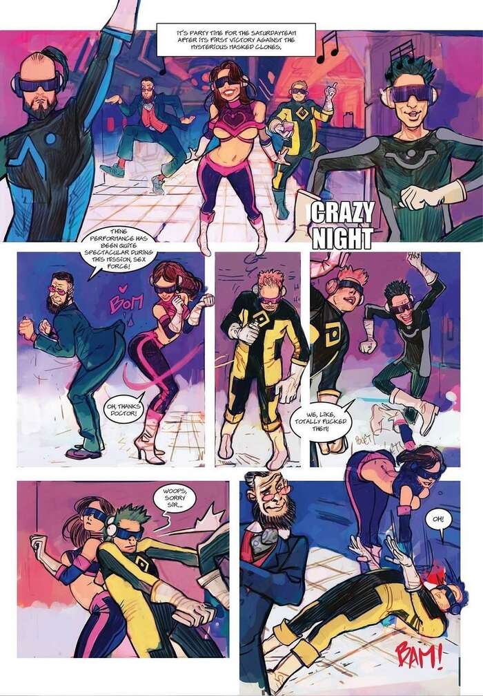 Porn comic Crazy Night. JJFrenchie. Saturdayman.