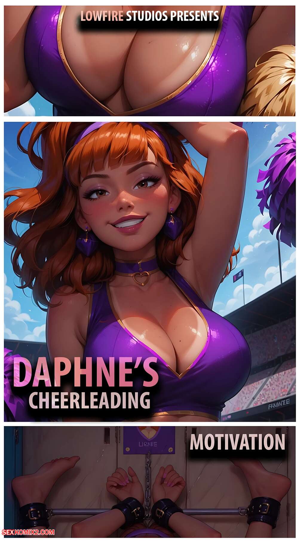 Porn comic Daphnes Cheerleading Motivation. LowFireStudios