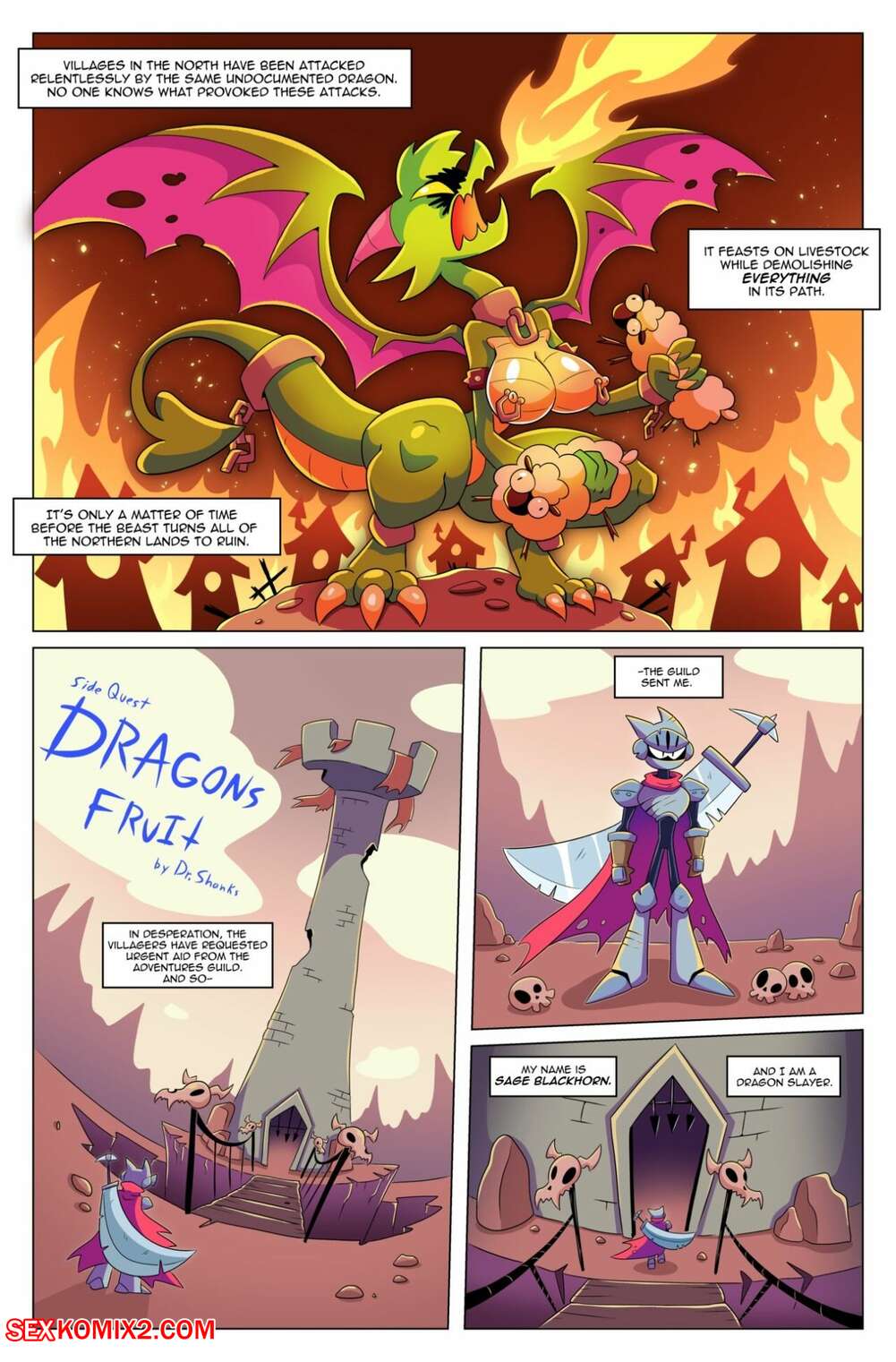 Porn comic Dragons Fruit. BoobyQuest