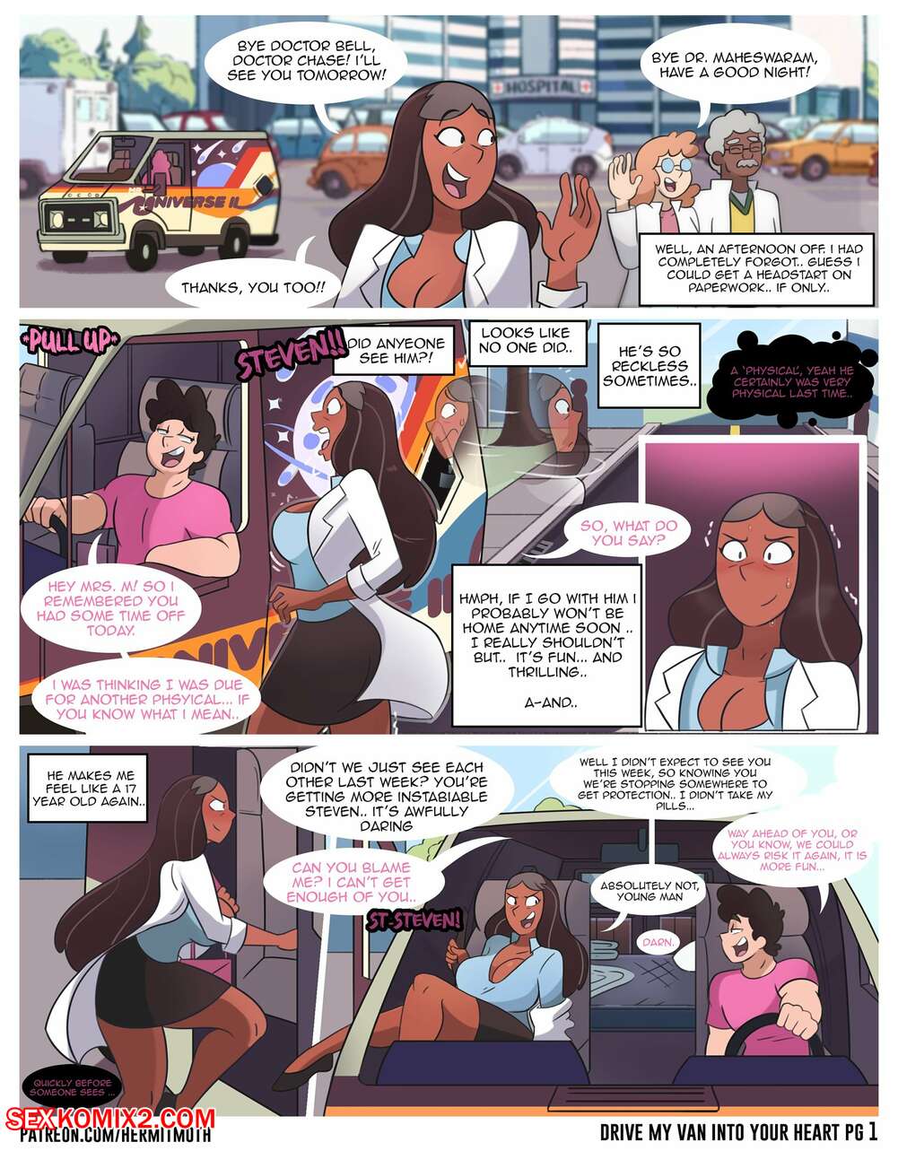 Porn comic Drive My Van Into Your Heart. Chapter 1. Steven Universe. Hermit Moth.
