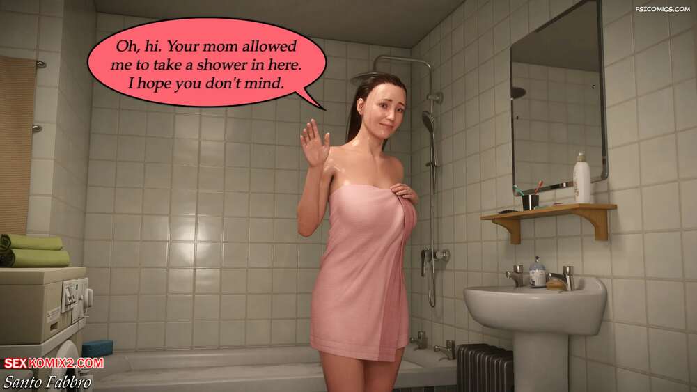 Porn comic Evelyn Shower Accident POV. Santo Fabbro
