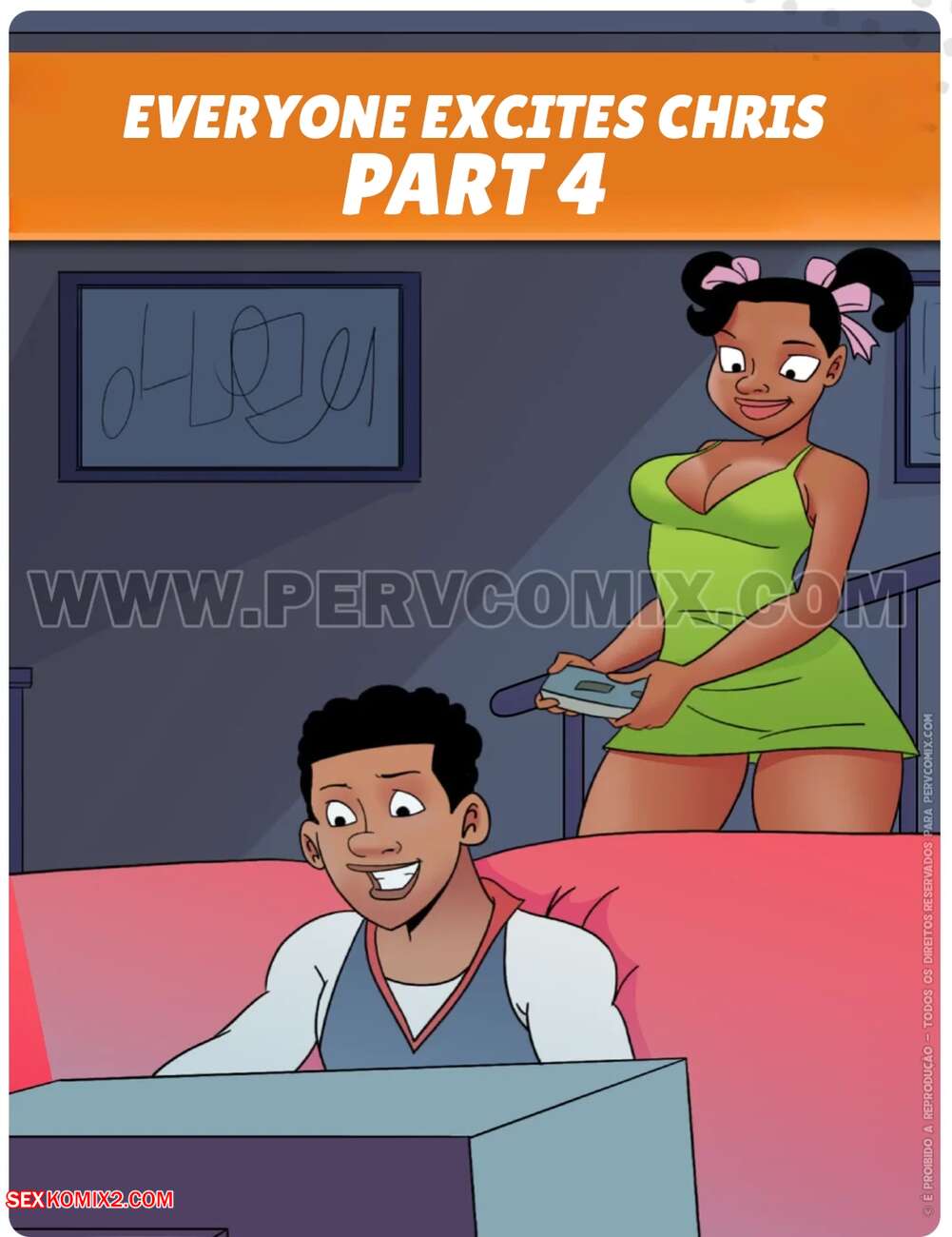 Porn comic Everyone excites Chris. Chapter 4. Todo mundo excita o Chris. PervComix