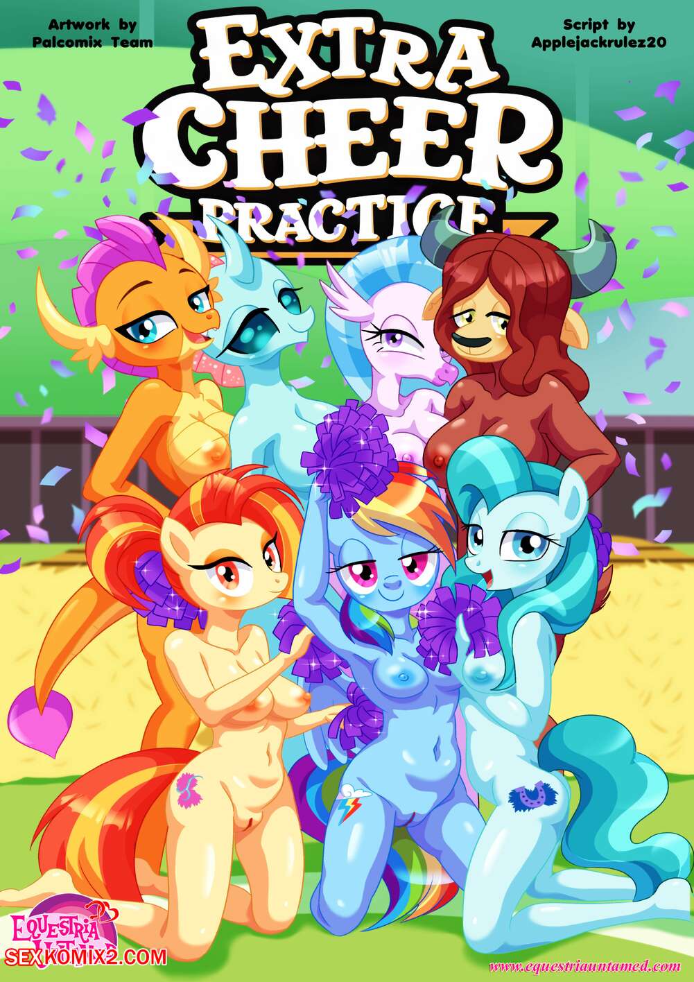Porn comic Extra Cheer Practice. My Little Pony. Friendship Magic. Palcomix.