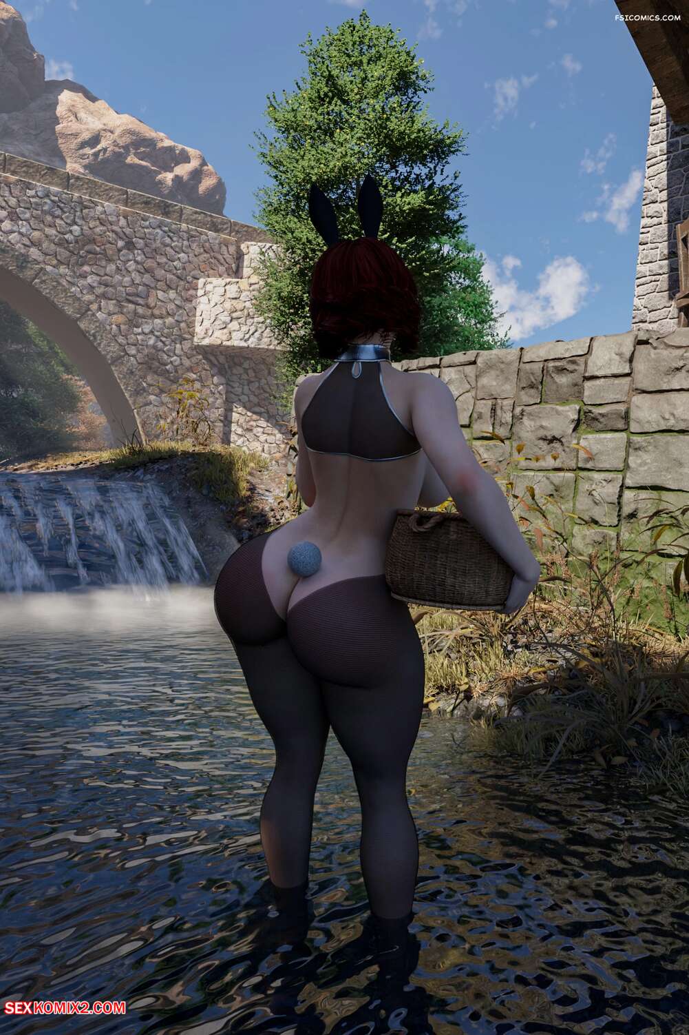 Porn comic Extra Content. Widow Bunny. Rose Blue 3D