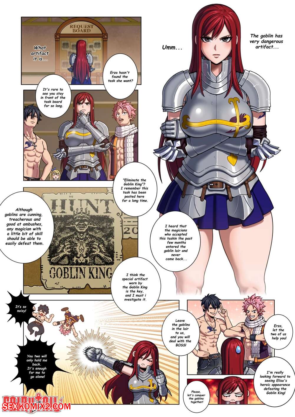 Porn comic Fairy Tail. Erza Scarlet. Asa Yohoki