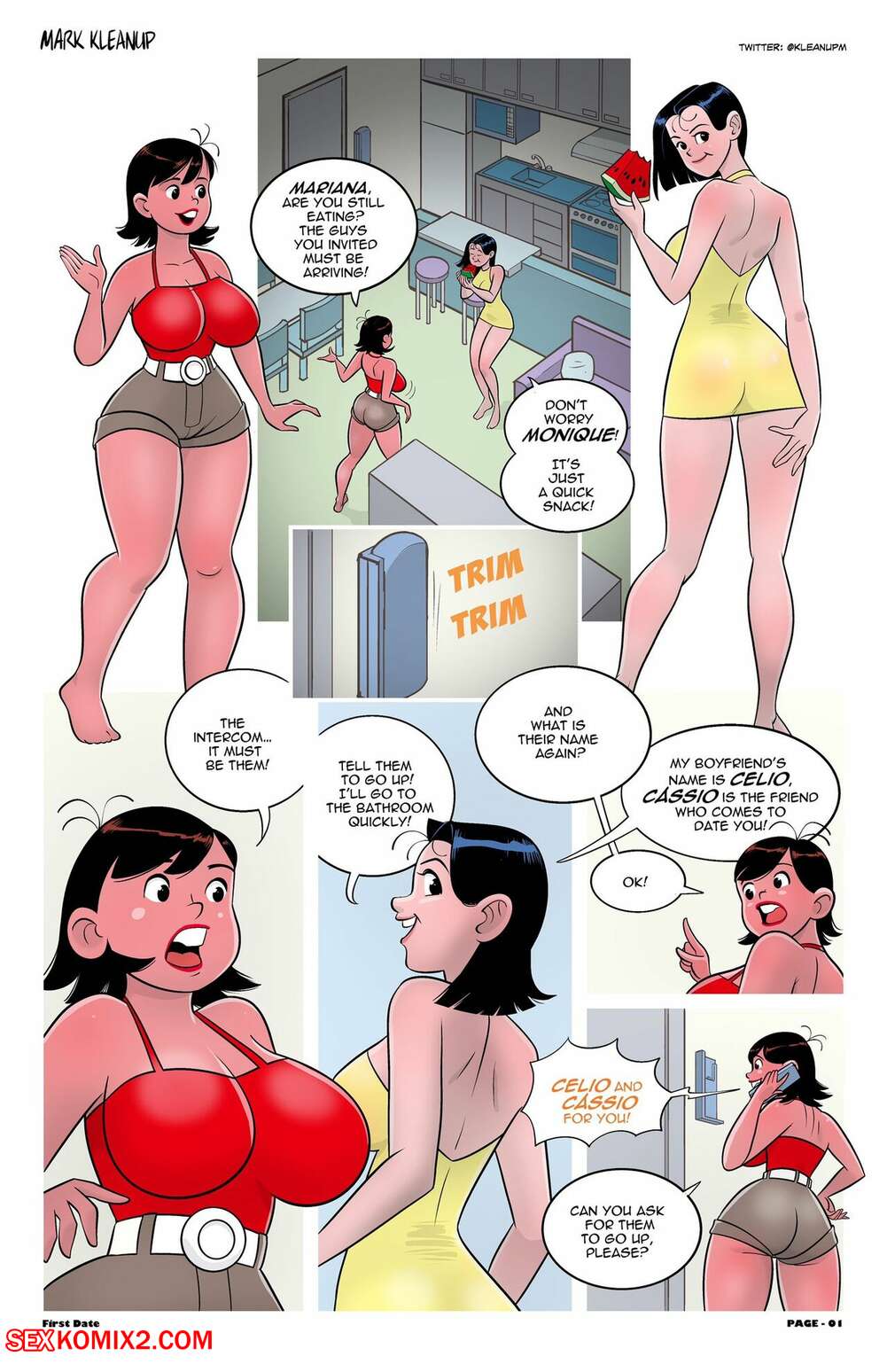 Porn comic First Date. MarkKleanup.