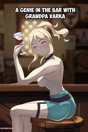 Porn comic Genie at the bar with Grandpa Varka. AliceDA for sexkomix2.com