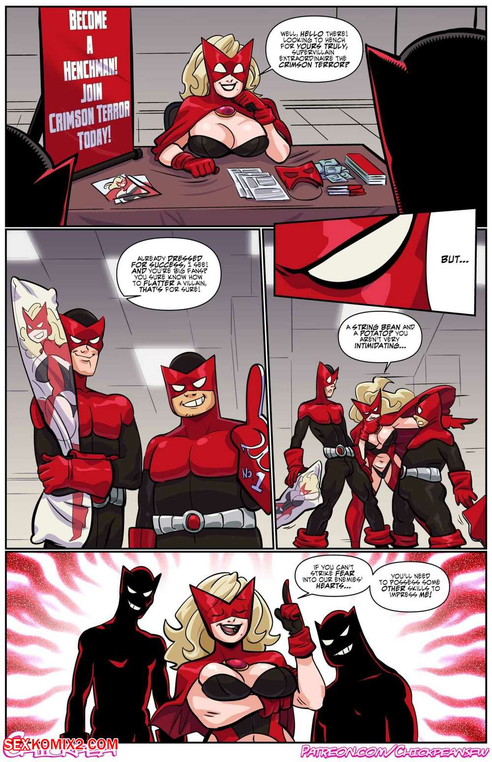 Porn comic Henchmen Tryout. Chickpea