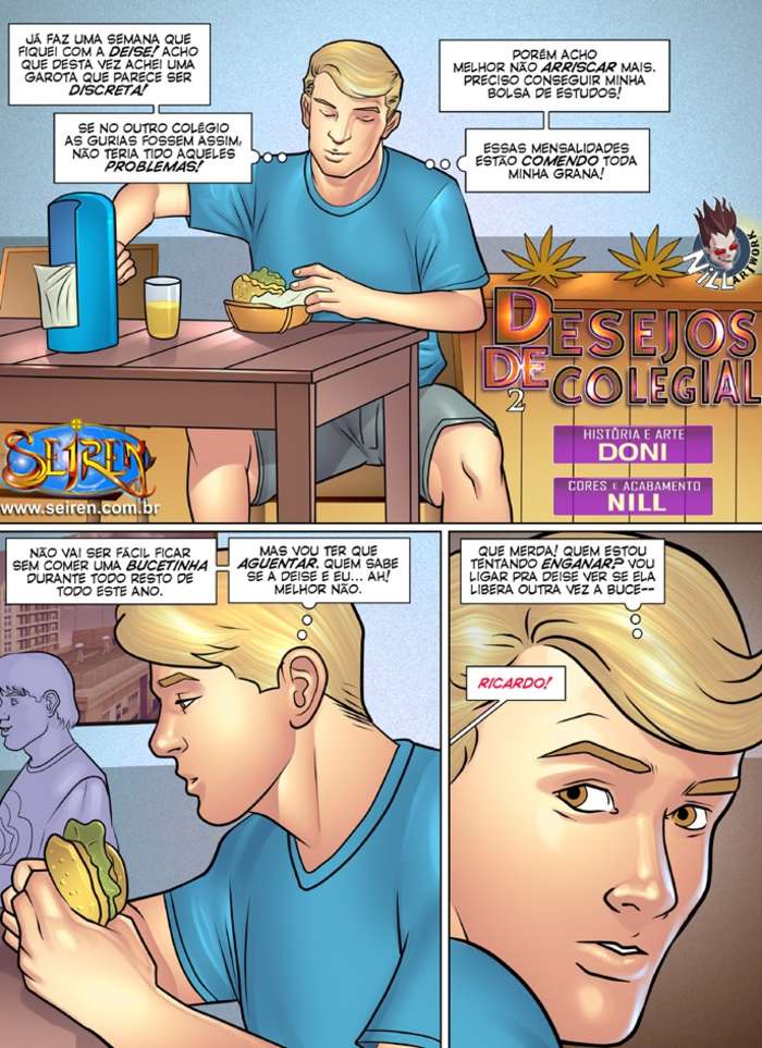 Porn comic High School Desires. Portuguese.
