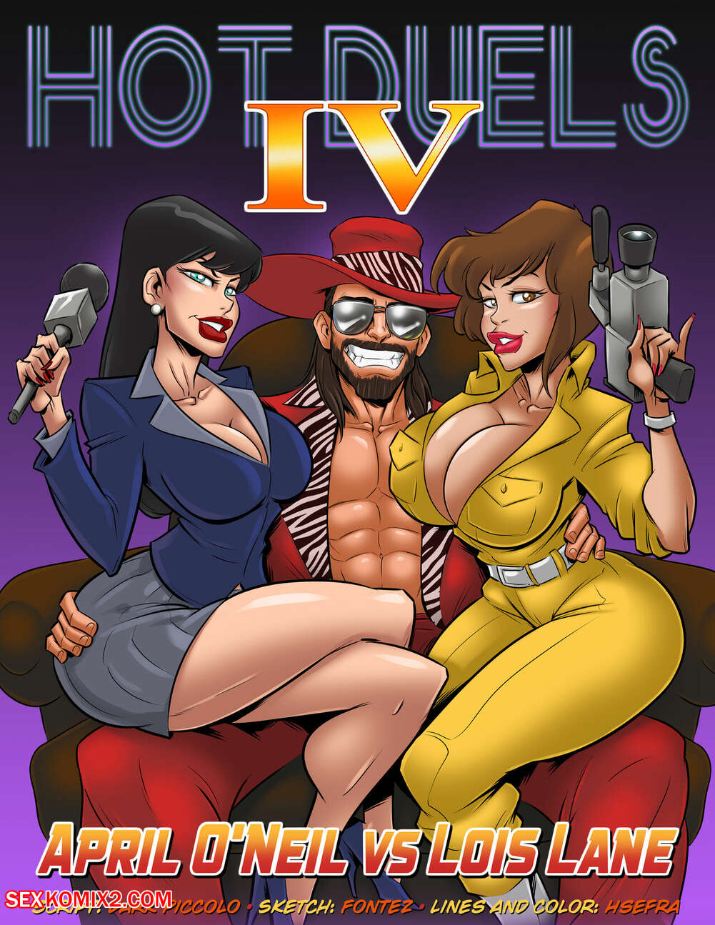 Porn comic Hot Duels IV. April Oneil VS Lois Lane