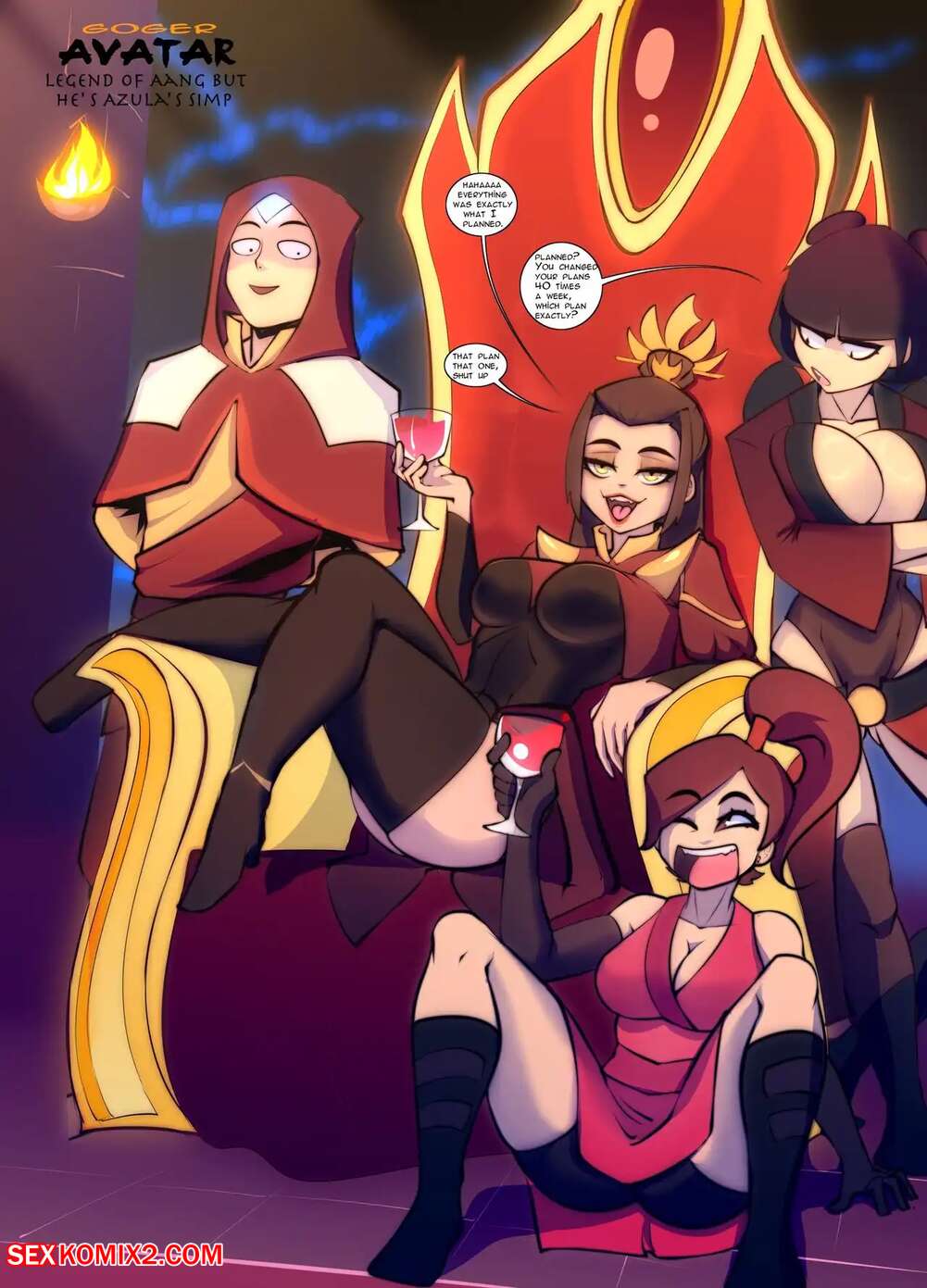 Porn comic Legend of Aang but hes Azulas simp. Dgoger