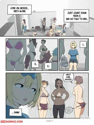 Porn comic Locker room. Nessie and Valerie. Lewdua