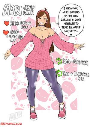 Porn comic Mabel and Candy Stripgame. Gravity Falls. Banjabu.