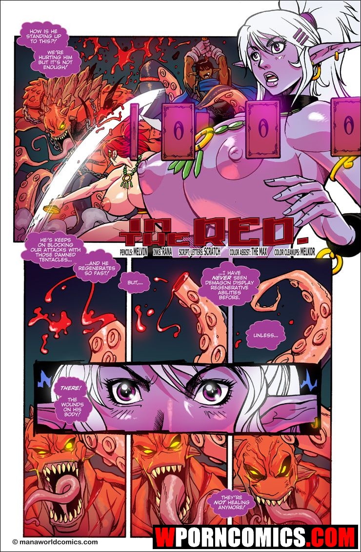 Porn comic Mana World. Part 12. In The Red.