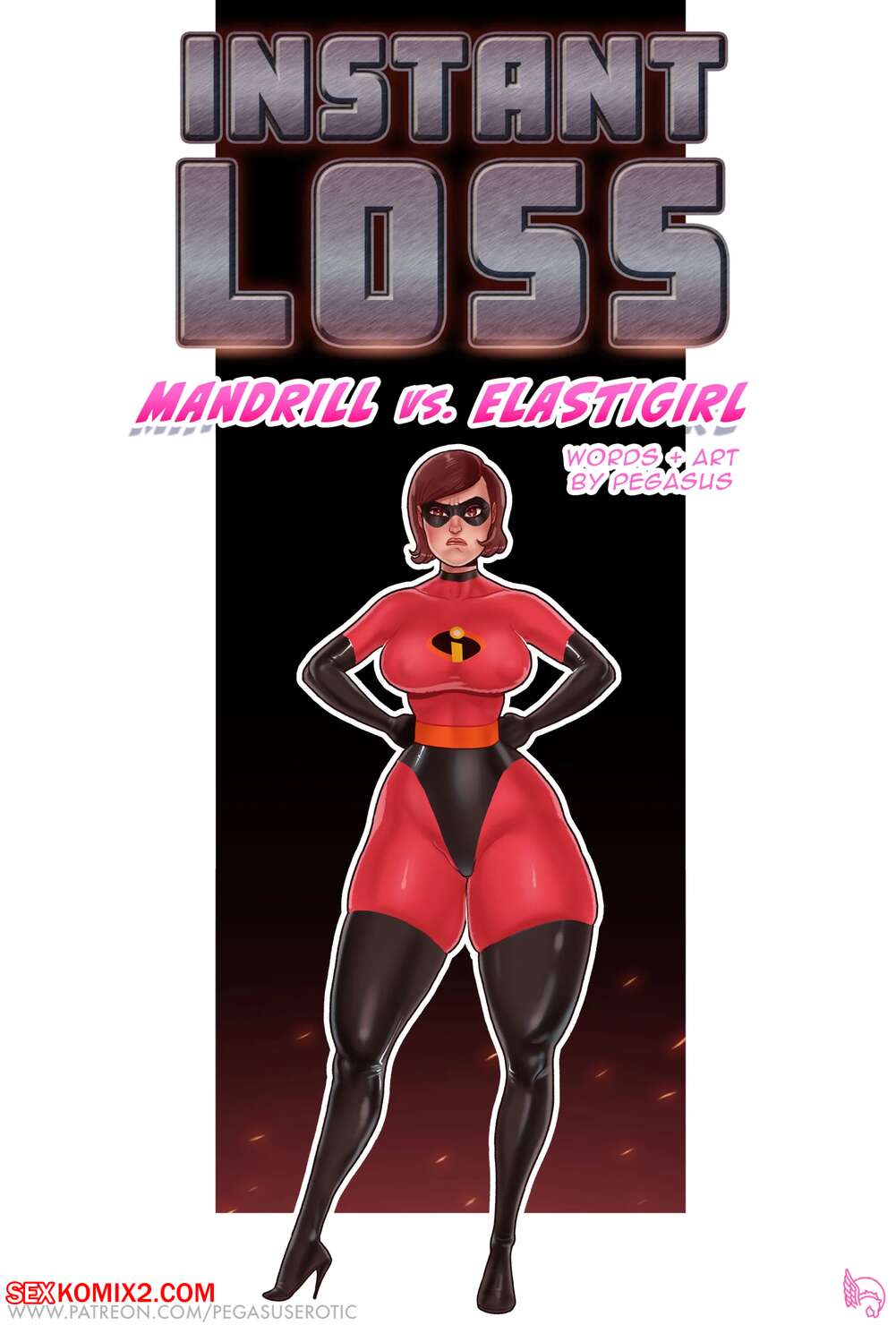 Porn comic Mandrill vs Elastigirl. The Incredibles. Pegasus