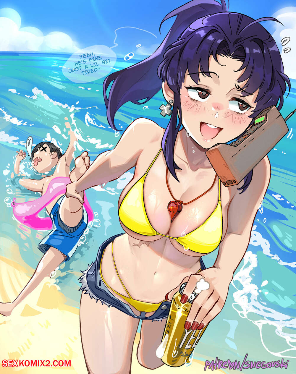 Porn comic Misatos Phone. Snegovski