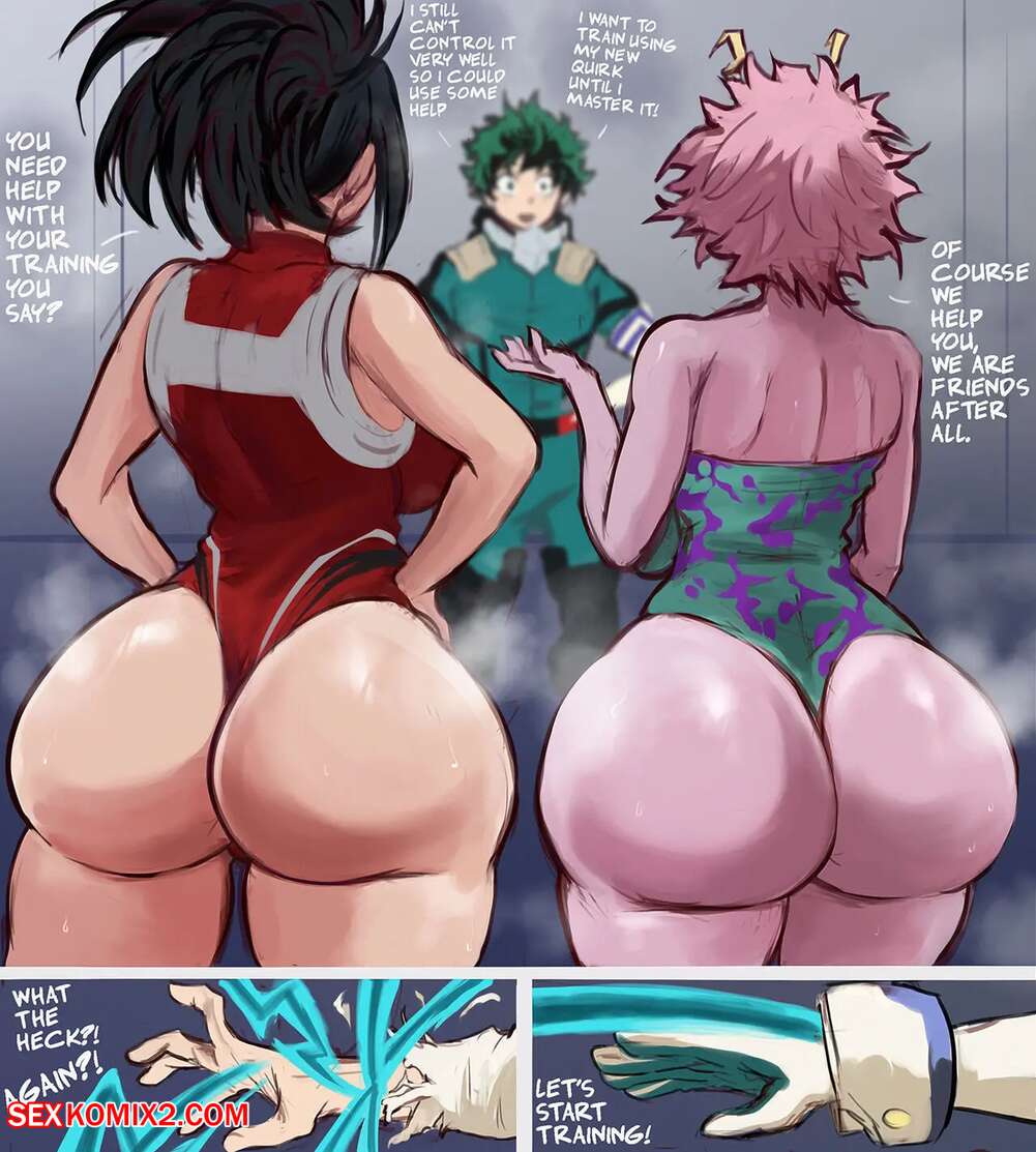 Porn comic Momo Yaoyorozo x Mina Ashido. Arachnart