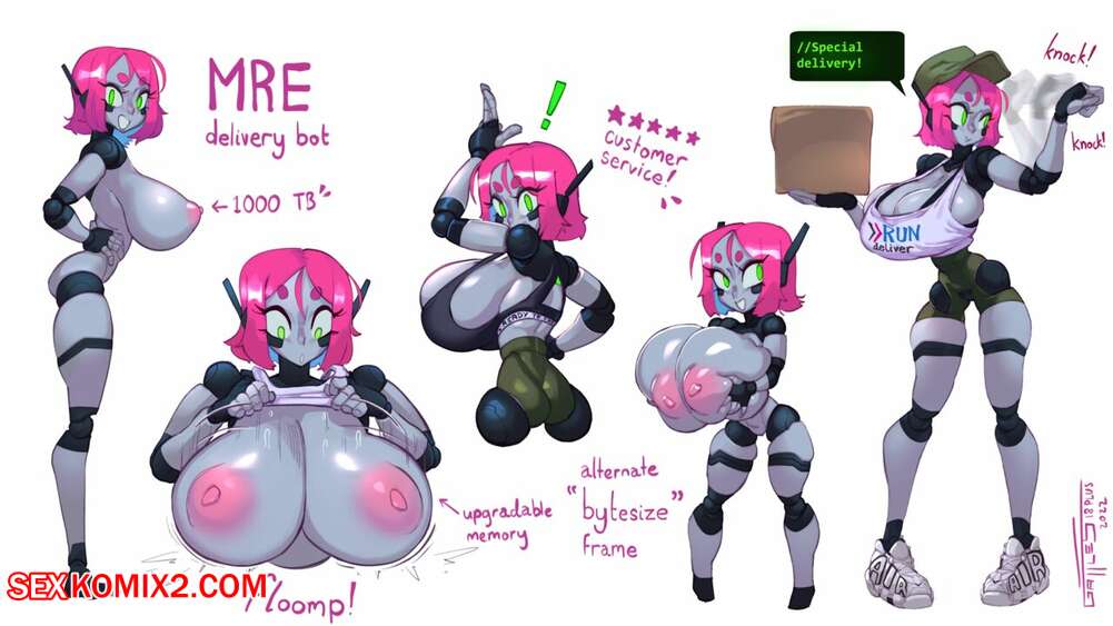 Porn comic MRE delivery robot. Gattles