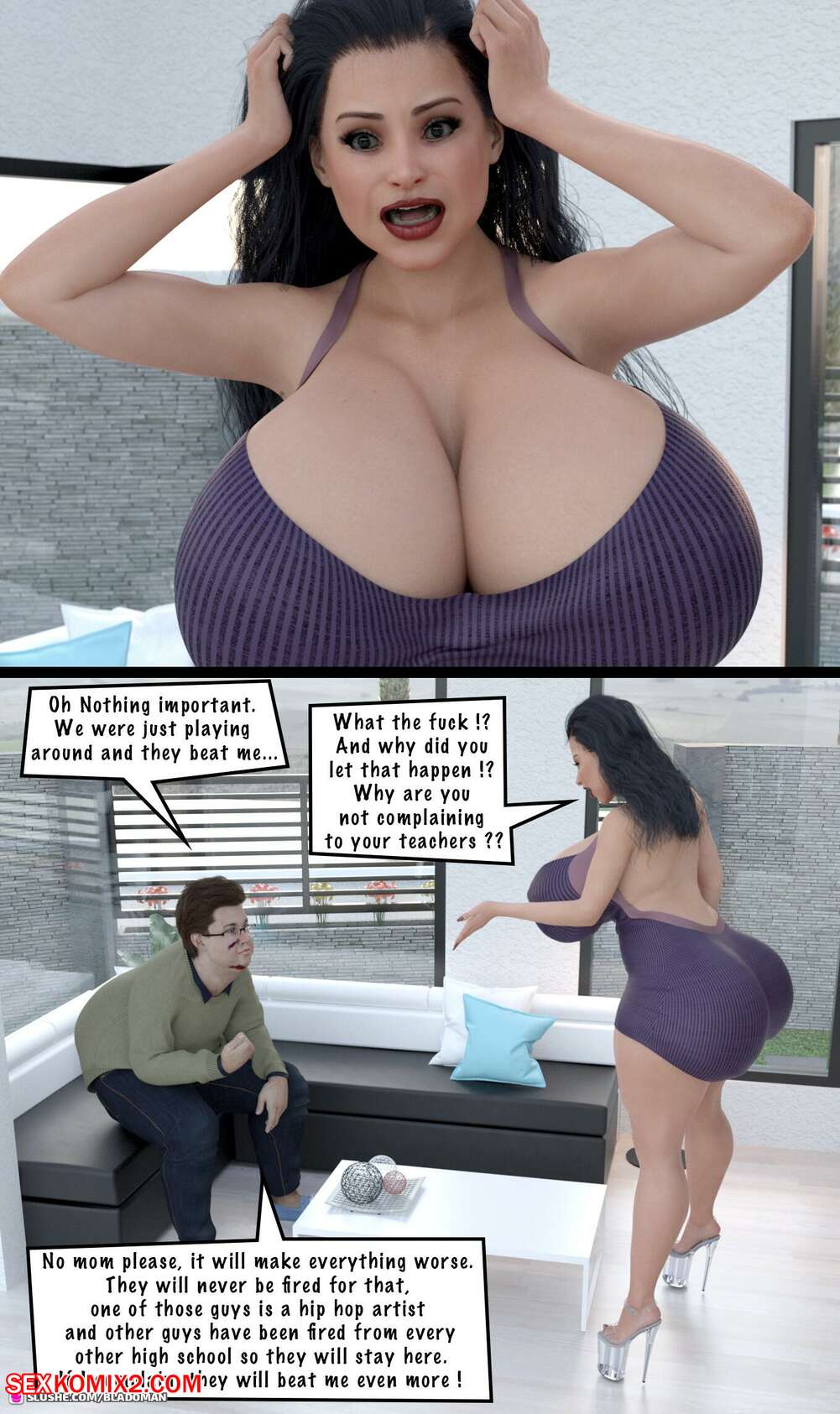 Porn comic My Mom Cant Be A Black Cock Slut. Bladoman