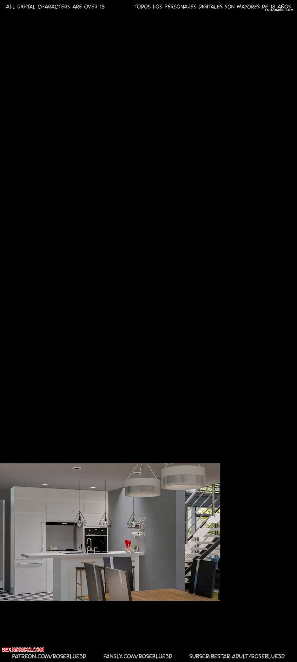 Porn comic My Neighbors Widow. Chapter 51. Rose Blue 3D