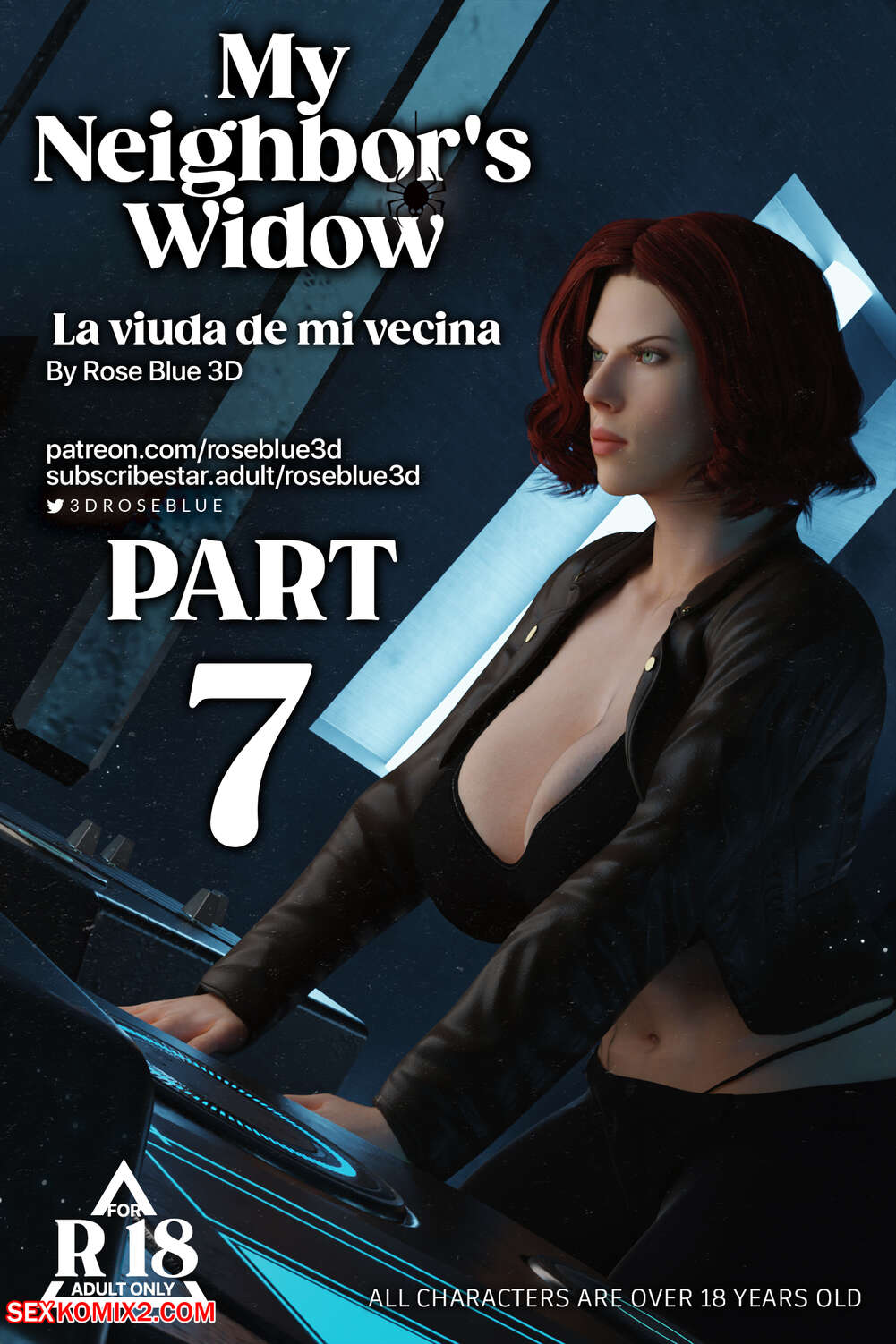 Porn comic My Neighbors Widow. Chapter 7. Rose Blue 3D