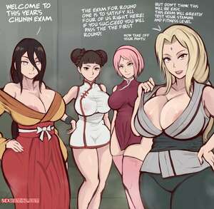 Porn comic Naruto. Tsunade, Sakura, Tenten and  Hanabi Comic. Arachnart.