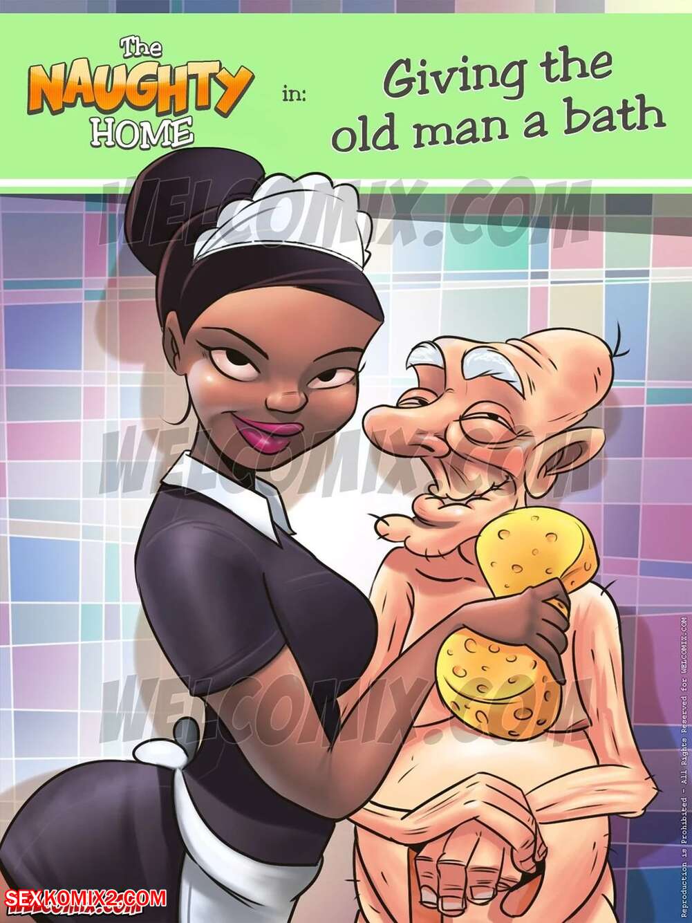 Porn comic Naughty Fam. Giving The Old Man A Bath. Chapter 7. WC TF.