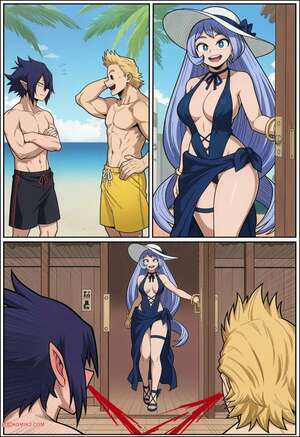 Porn comic Nejire Hado. The Big Threes holiday. PhibsAi