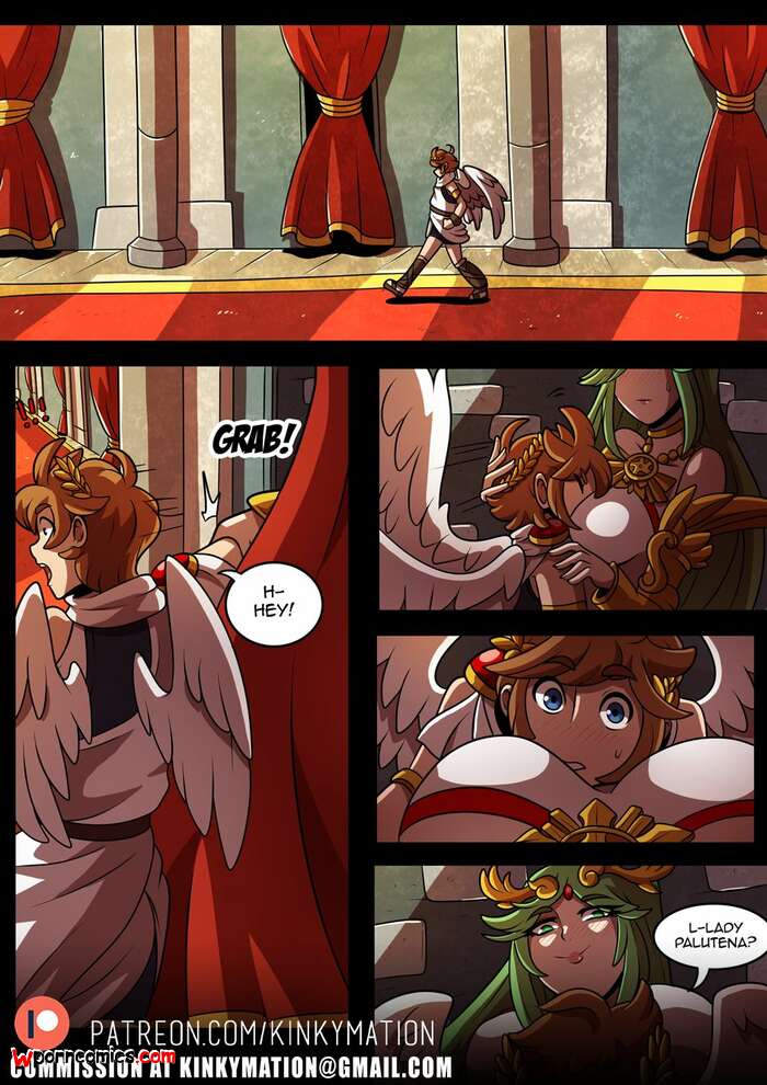 Porn comic Palutena and Pit. Part 2. Kinkymation