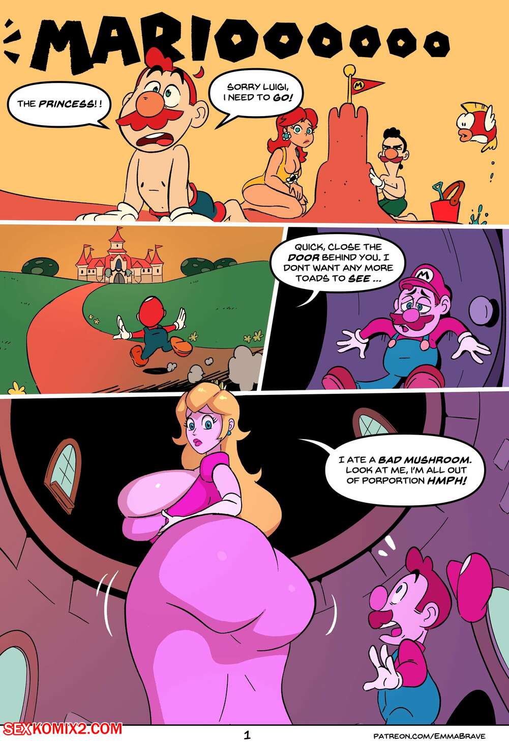 Porn comic Peaches. Chapter 1. Super Mario Bros. EmmaBrave.