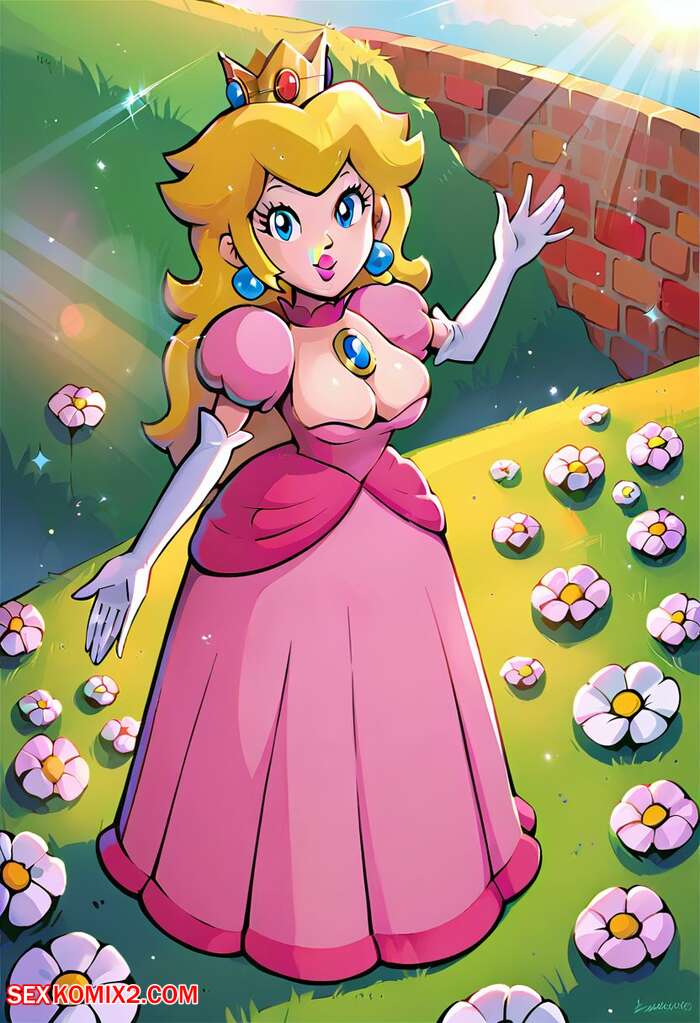Porn comic Princess Peach. AI generated.