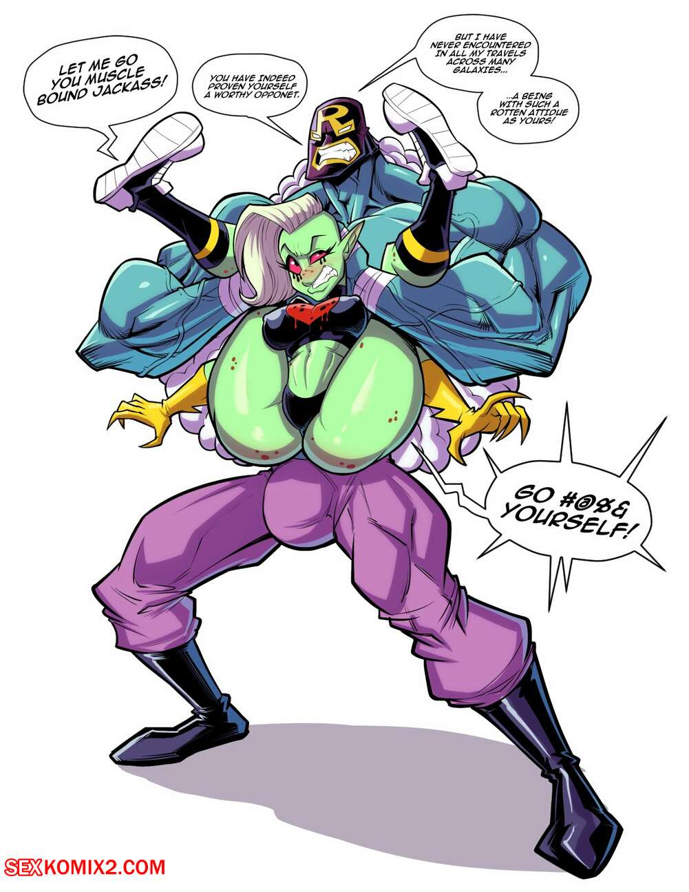 Porn comic Rasslor Vs. Dominator.  Blackfire. Fontez.