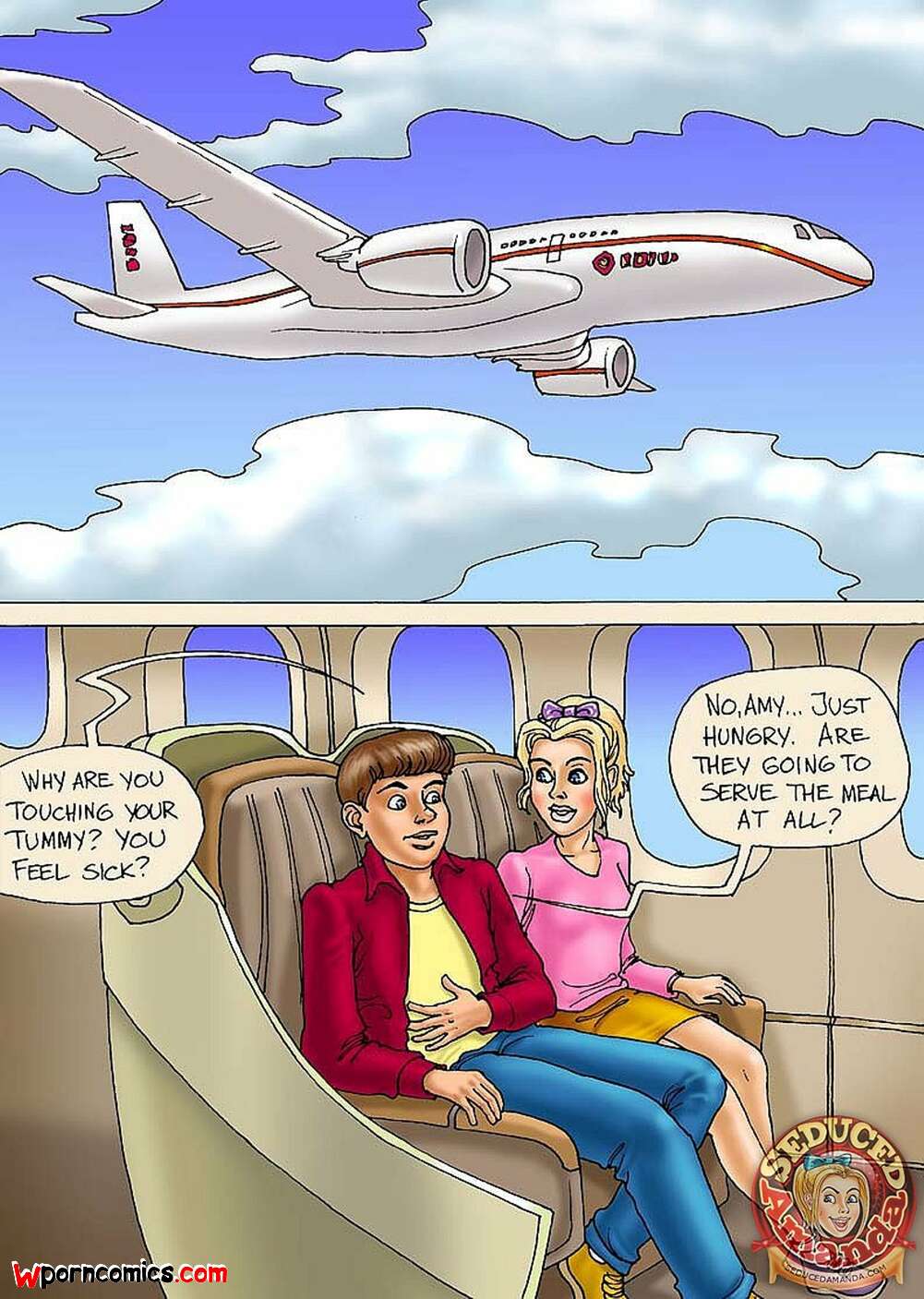 Porn comic Seduced Amanda. Seduced Amanda. Adventure on a Plane