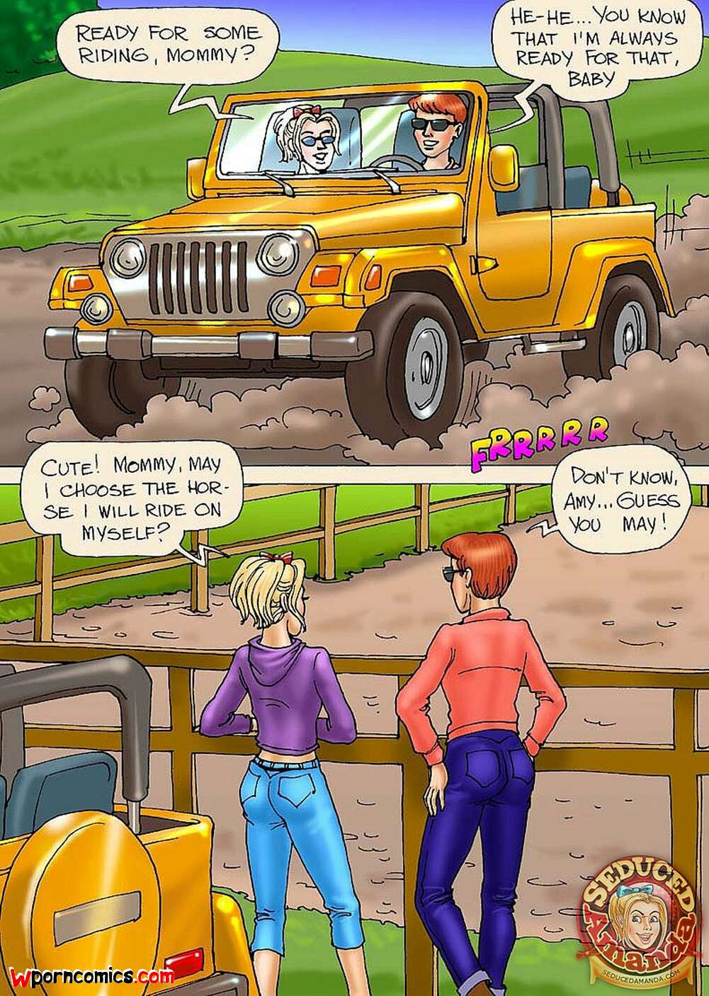 Porn comic Seduced Amanda. Seduced Amanda. Riding a Stallion