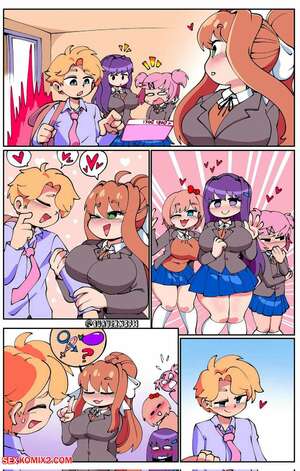 Porn comic Senpai X DDLC Girls. Quaver