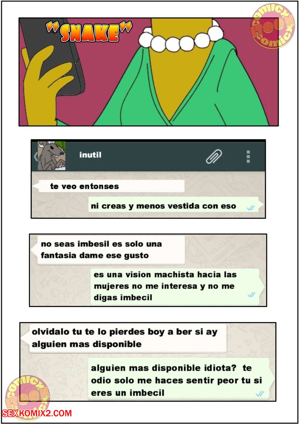 Porn comic Simpsons Comics IToonEAXXX. Chapter 4. Snake 1
