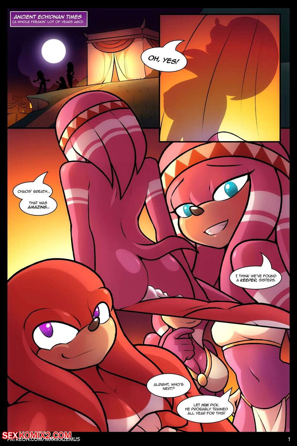 Porn comic Sonic Boom Echidna Nights. MarikAzemus
