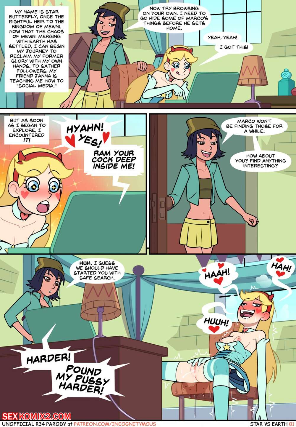 Porn comic Star Vs. Earth. Incognitymous